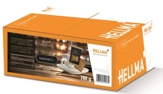 Hellma Herbatniki karmelowe 300 x 6 g pakowane pojedynczo