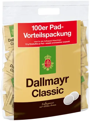 Dallmayr Klasyczne Kaffeepads 100 Pads podkładek do kawy podkładek