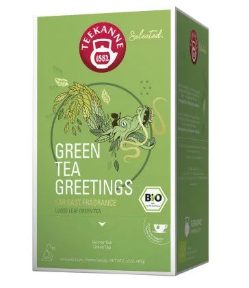Teekanne BIO Selected Green Tea Greetings 8 x 25 x 2g torebek herbaty, organiczna