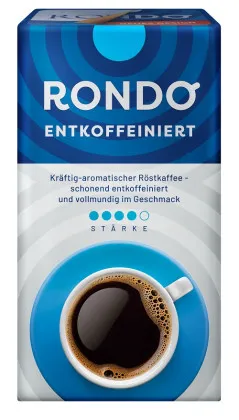 R&ouml;stfein Rondo kawa bezkofeinowa filtrowana mielona 500g pakowana próżniowo