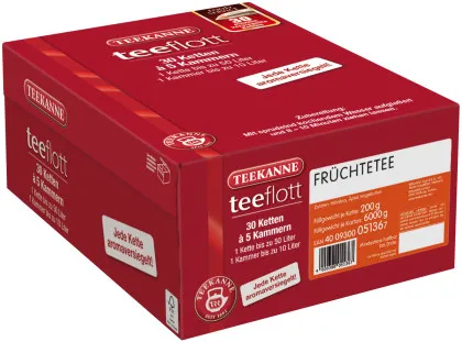 Teekanne teeflott Fr&uuml;chtetee 30 Filterketten &agrave; 5 Kammern