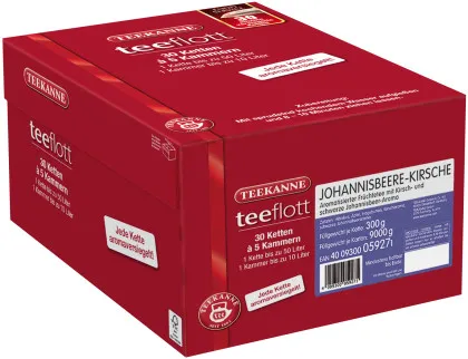 Teekanne teeflott Johannisbeere-Kirsche 30 Filterketten &agrave; 5 Kammern