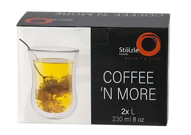 St&ouml;lzle Lausitz Kaffeeglas / Teeglas L 0,23 l Coffee N More 2er-Set