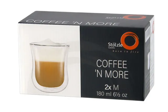 Stölzle Lausitz Szklanka do kawy / szklanka do herbaty M 0,18 l Coffee N More Zestaw 2 Coffee N More