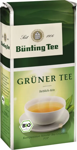 Bünting tea zielona herbata 180g sypka, organiczna