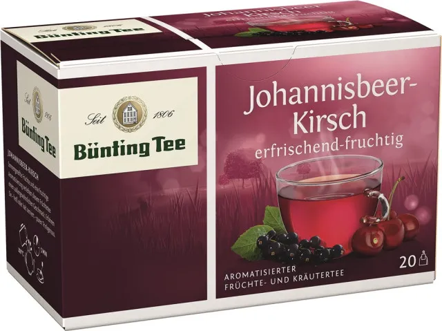 Bünting tea herbata owocowa czarna porzeczka-wiśnia 20 x 2,5g torebki herbaty