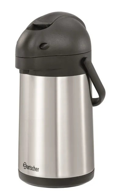 Bartscher Isolierpumpkanne 1,9 Liter silber-schwarz