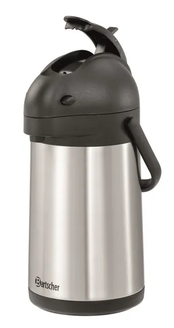 Bartscher Isolierpumpkanne 1,9 Liter silber-schwarz