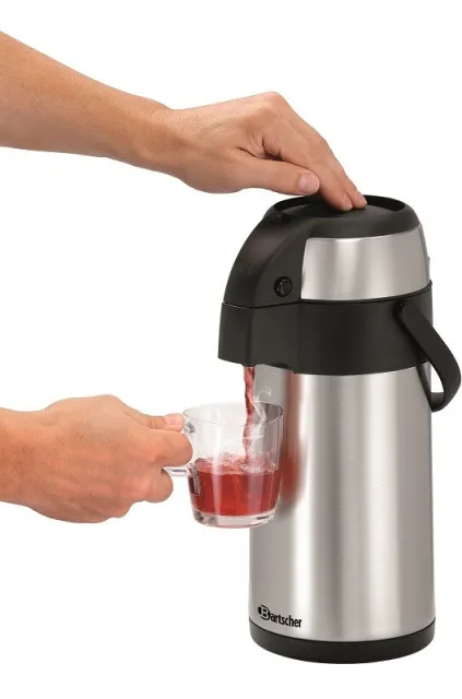 Bartscher Isolierpumpkanne 3 Liter silber-schwarz