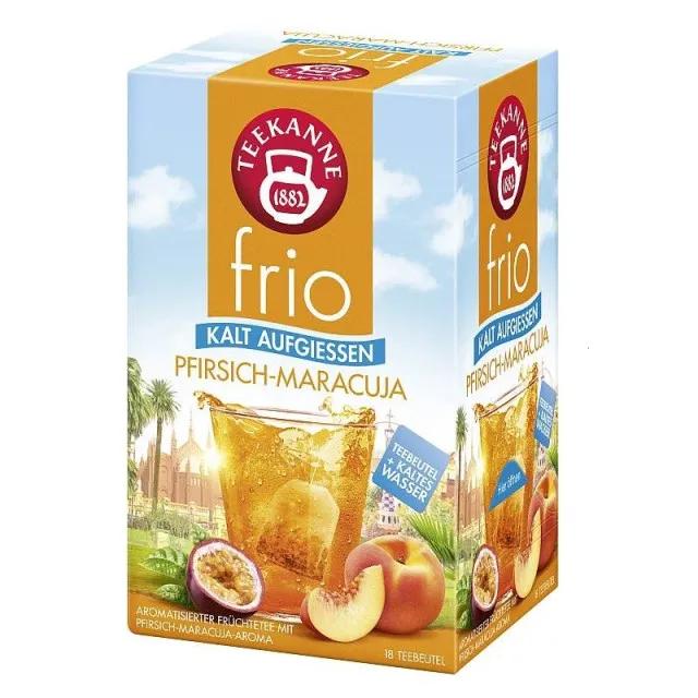 Teekanne frio Pfirsich-Maracuja 18 Teebeutel