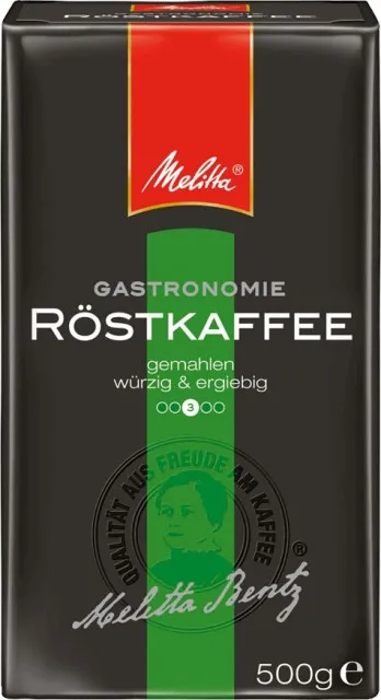 Melitta Gastronomie R&ouml;stkaffee w&uuml;rzig und ergiebig 12 x 500g Gemahlen
