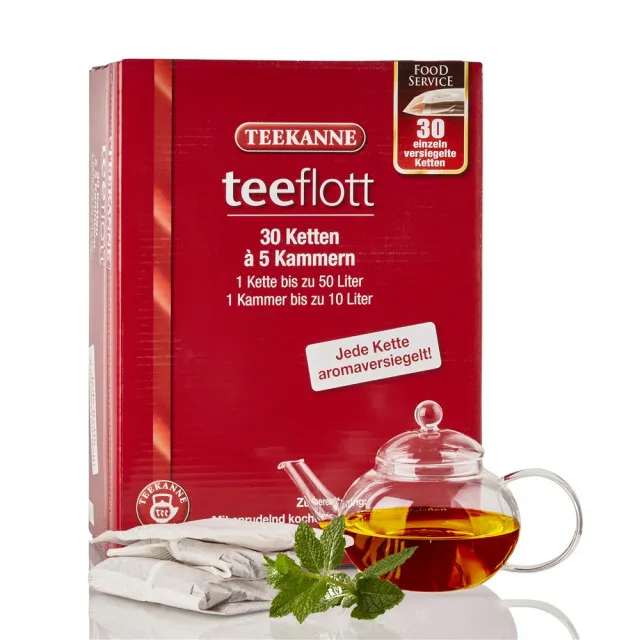 Teekanne teeflott herbata miętowa 30 łańcuszków filtrujących każdy z 5 komorami
