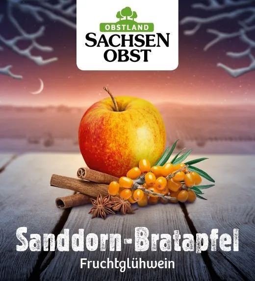 Sachsenobst Fruchtgl&uuml;hwein Sanddorn-Bratapfel 10 Liter Bag-in-Box