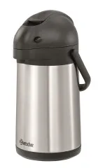 Bartscher Isolierpumpkanne 1,9 Liter silber-schwarz