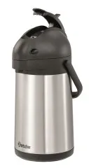 Bartscher Isolierpumpkanne 1,9 Liter silber-schwarz