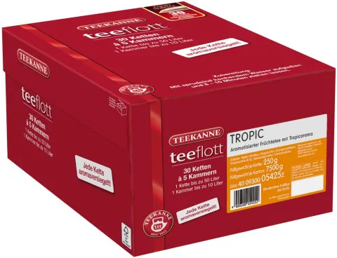 Teekanne teeflott herbata owocowa Tropic 30 łańcuszków filtrujących każdy z 5 komorami