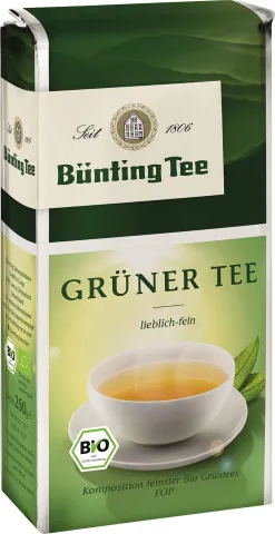 Bünting tea zielona herbata 180g sypka, organiczna