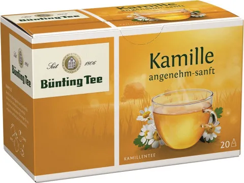 Bünting Tea Rumianek Herbata ziołowa 20 x 1,5g torebki herbaty