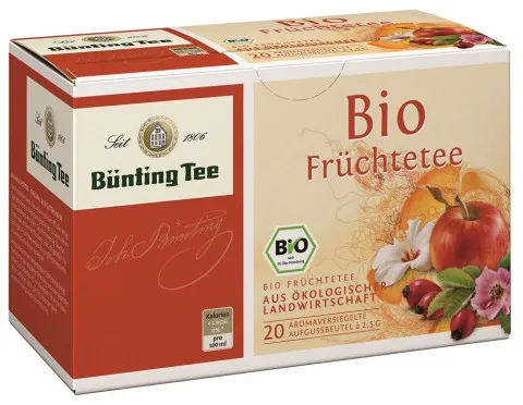 Bünting tea herbata owocowa 20 x 2,5g torebek, organiczna