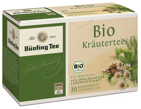 Bünting tea herbata ziołowa 20 x 2g torebki herbaty, organiczna