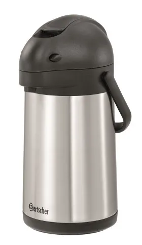 Bartscher Isolierpumpkanne 1,9 Liter silber-schwarz
