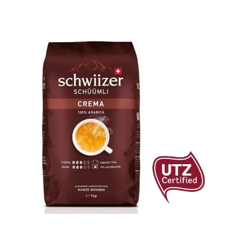 Schwiizer Sch&uuml;&uuml;mli Crema 8 x 1kg cała ziarnista, certyfikat UTZ