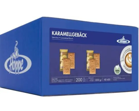 Hoppe herbatniki karmelowe 200 sztuk pakowane pojedynczo