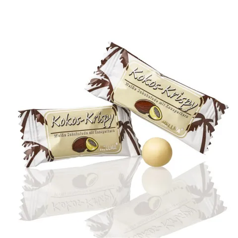 Hellma Kokos Krispy biała czekolada ok. 380 sztuk