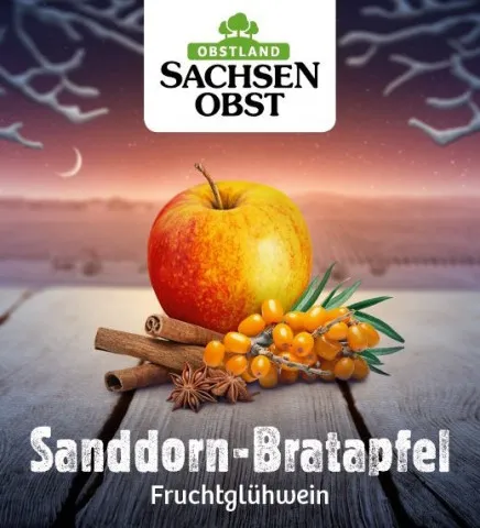 Sachsenobst Fruchtgl&uuml;hwein Sanddorn-Bratapfel 10 Liter Bag-in-Box