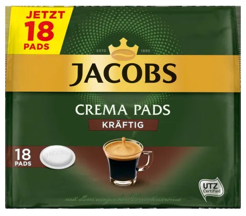 Jacobs Crema strong 18 kapsułek UTZ z certyfikatem